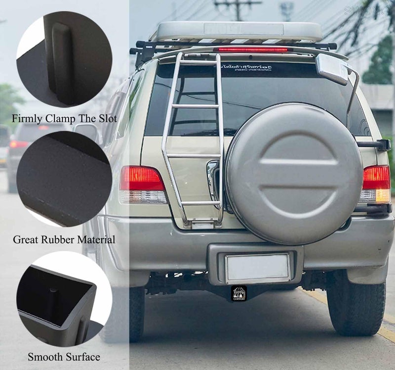 Swono 2” Trailer Hitch Tube Cover Plug Cap Rubber,2 Inch Black Receiver Tube Trailer Hitch Plug Hitch Cover(1 Pack) - Image 3